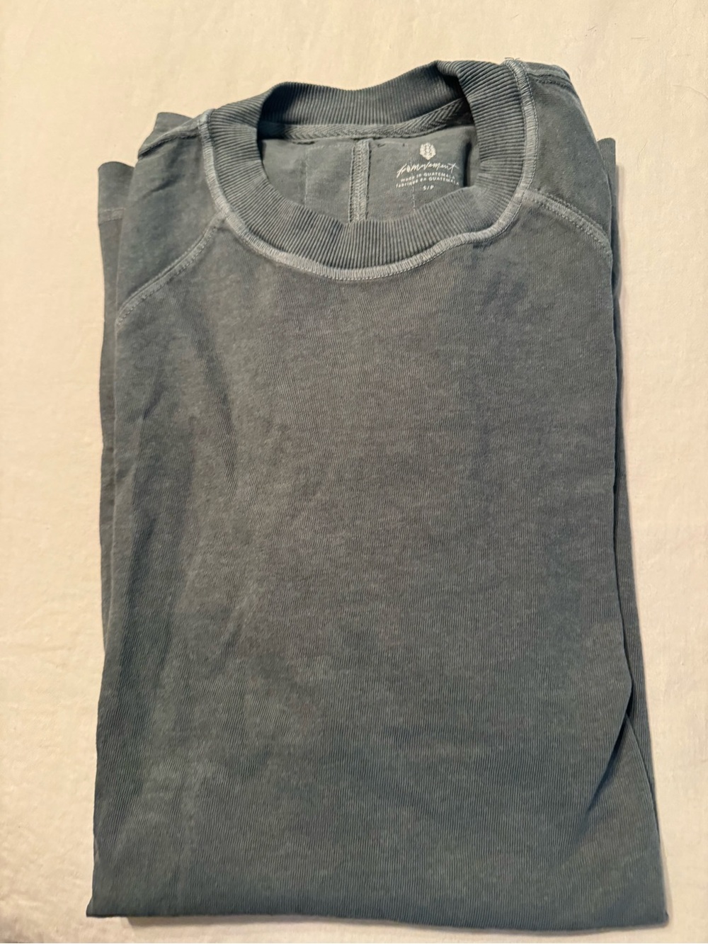 Free People Washed Slate Gray Crewneck Tee
